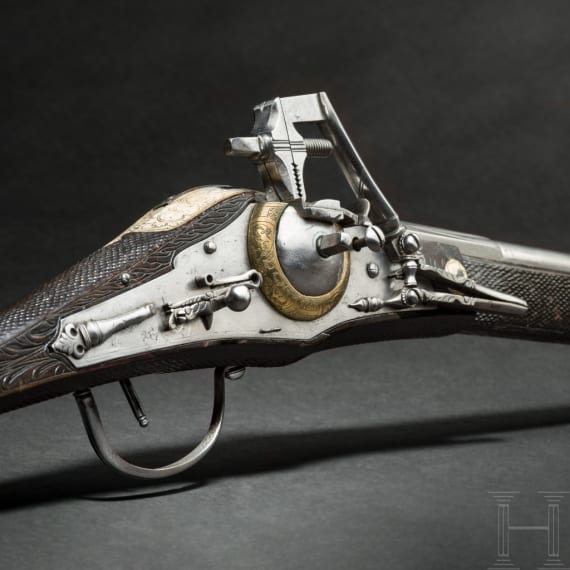 A wheellock puffer for lifeguard officers of the Electorate of Saxony, Zacharias Herold, Dresden, dated 1587