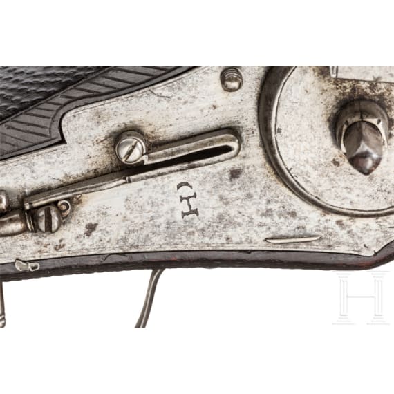 A wheellock puffer for enlisted men of the lifeguard of the Electorate of Saxony (2nd model), master "CH", dated 1591