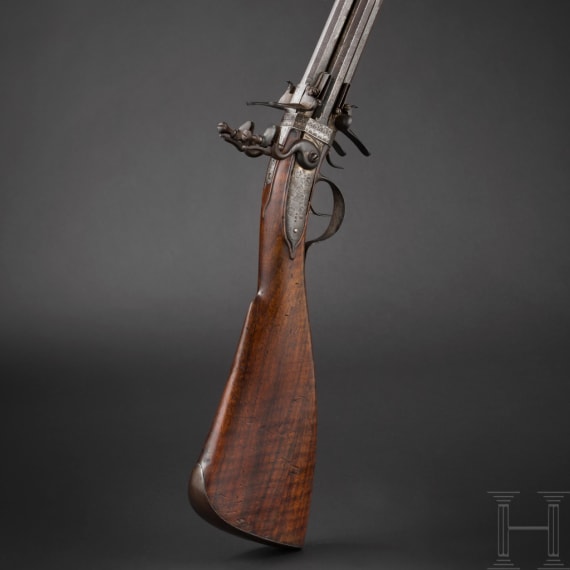 A significant flintlock double wender by Cornelius Clett, Salzburg, circa 1660