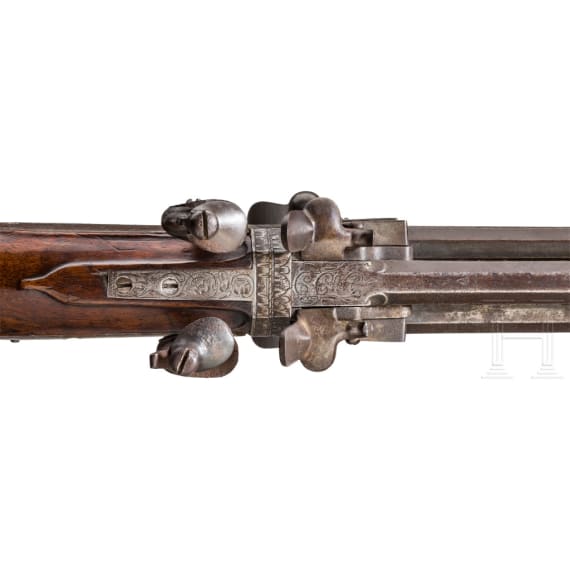 A significant flintlock double wender by Cornelius Clett, Salzburg, circa 1660
