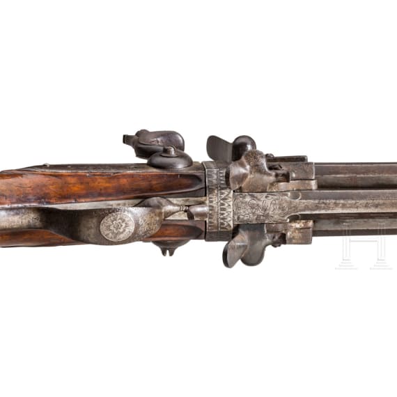 A significant flintlock double wender by Cornelius Clett, Salzburg, circa 1660