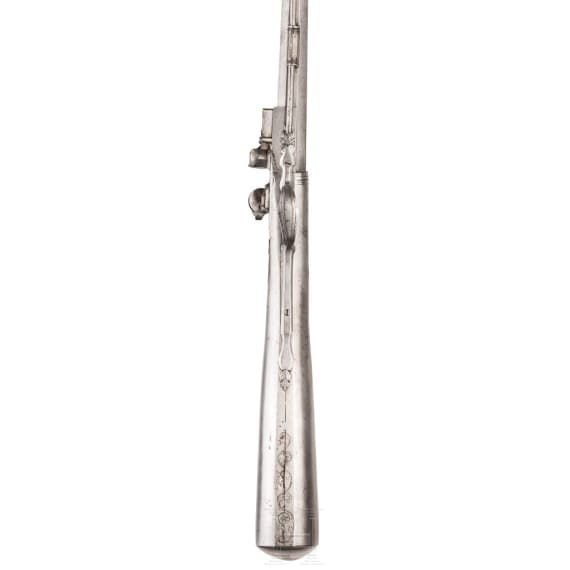 A significant all-metal flintlock rifle, Johann Glett, Passau, circa 1680/90