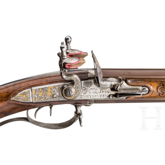 An over-and-under rifle from the armoury of the Prince of Waldeck, Hess in Zweibr&uuml;cken, circa 1730