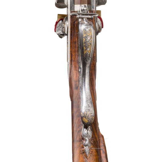 An over-and-under rifle from the armoury of the Prince of Waldeck, Hess in Zweibr&uuml;cken, circa 1730