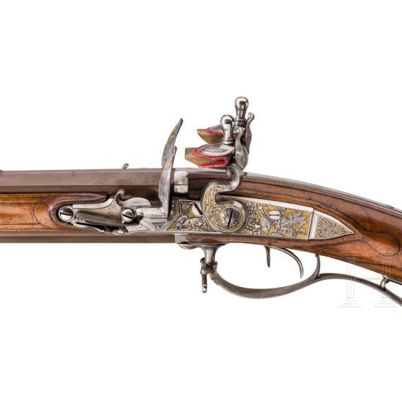 An over-and-under rifle from the armoury of the Prince of Waldeck, Hess in Zweibr&uuml;cken, circa 1730
