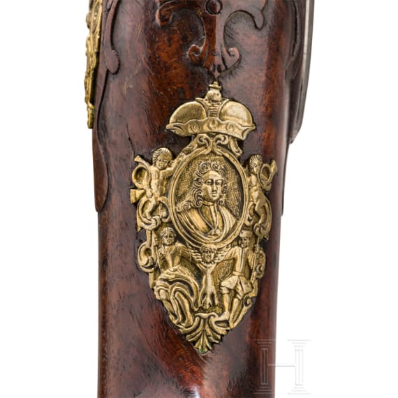 A deluxe flintlock rifle, Carlsbad, circa 1740