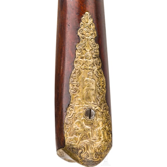 A deluxe flintlock rifle, Carlsbad, circa 1740