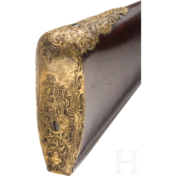 A deluxe flintlock rifle, Carlsbad, circa 1740