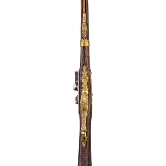 A deluxe flintlock rifle, Carlsbad, circa 1740