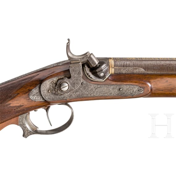 Schwerer Perkussionsstutzen, Carl Pirko, Wien, um 1840