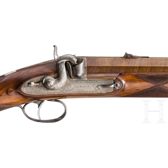 Schwere Perkussionsflinte, England, um 1840