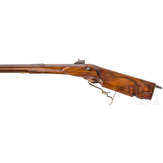 R&uuml;ckschl&auml;ger-Perkussionsscheibenb&uuml;chse, alpenl&auml;ndisch, um 1840/50