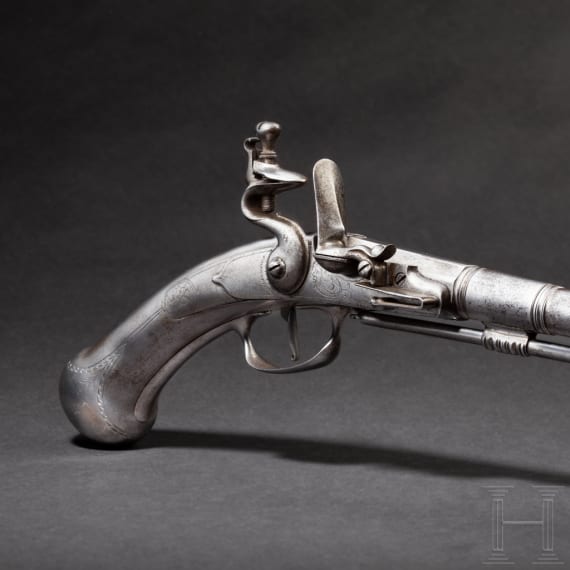 A rare all-metal flintlock pistol, Cloeter, Mannheim, circa 1680/90