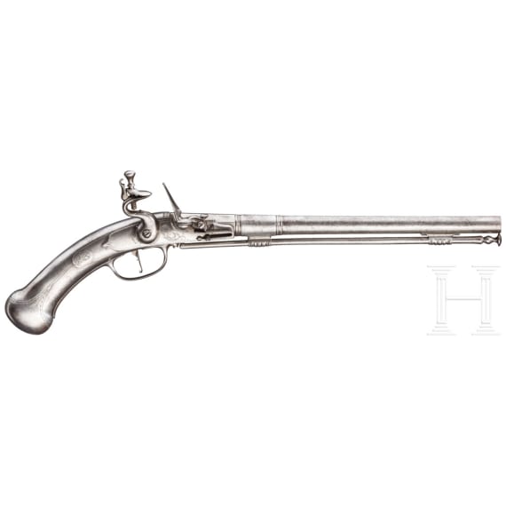 A rare all-metal flintlock pistol, Cloeter, Mannheim, circa 1680/90