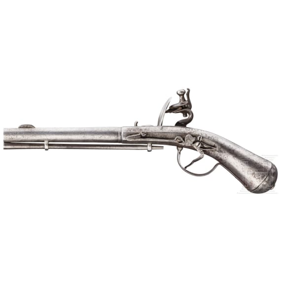 Ganzmetall-Steinschlosspistole, deutsch/fl&auml;misch, um 1680