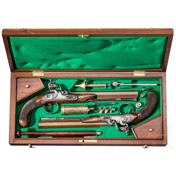 Ein Paar Perkussionspistolen, Ryan & Watson, London, um 1810