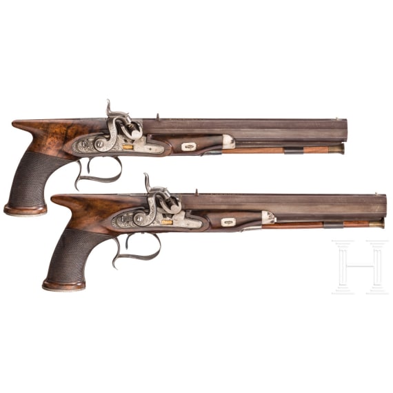 Ein Paar Perkussionspistolen, W & G Chance, London, um 1810