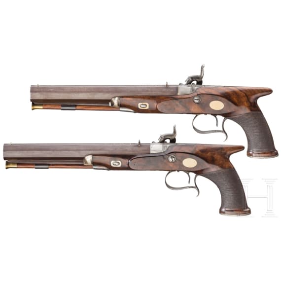 Ein Paar Perkussionspistolen, W & G Chance, London, um 1810