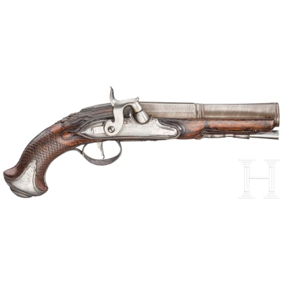 Perkussions-Tromblonpistole, Berleur in L&uuml;ttich, um 1820
