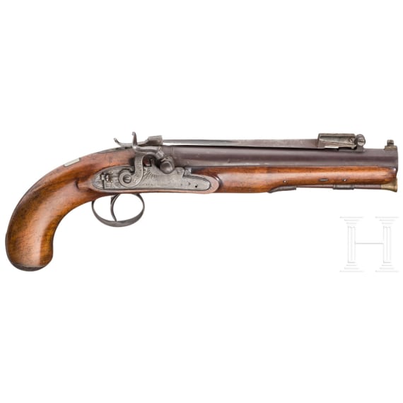 Perkussionspistole mit Springbajonett, Jackson in Birmingham, um 1820/30