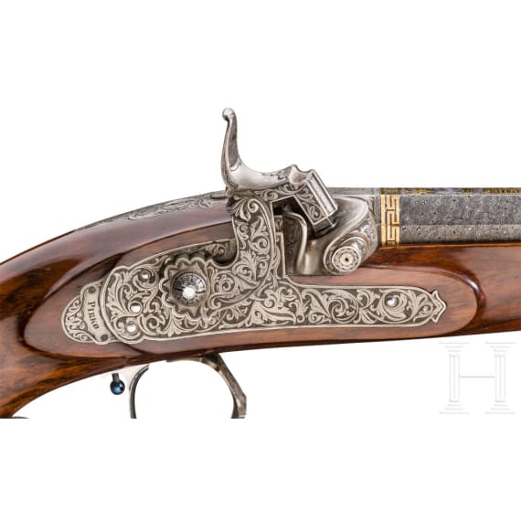A pair of percussion pistols, Carl Pirko, Vienna, circa 1850
