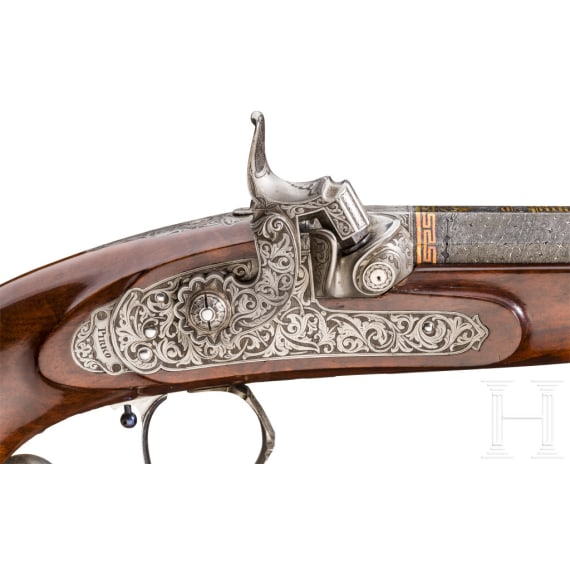 A pair of percussion pistols, Carl Pirko, Vienna, circa 1850