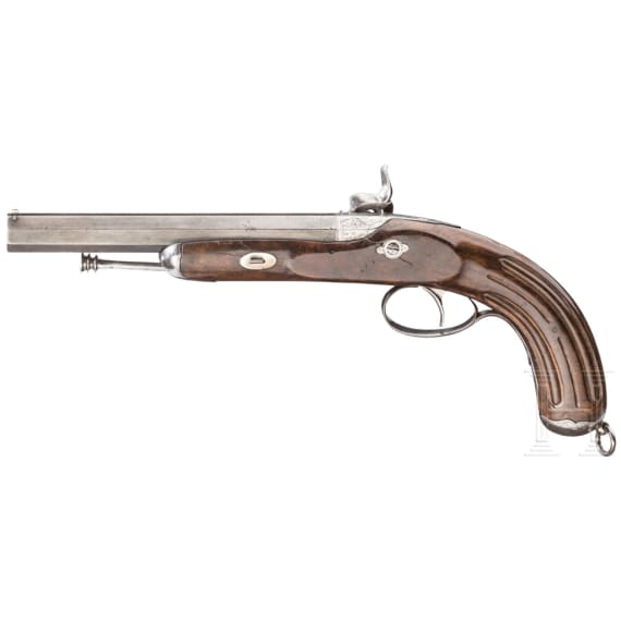 Perkussionspistole, L&uuml;ttich, um 1850
