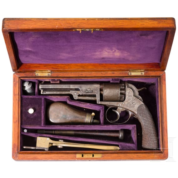 Percussion revolver Bentley & Sons, Liverpool, 1860, in case