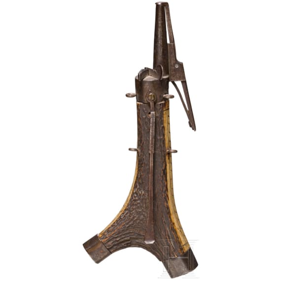 Geweihgabel-Pulverflasche, s&uuml;ddeutsch, um 1570