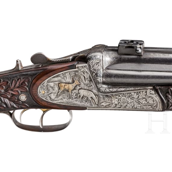 A Just Ferlach over-and-under drilling with interchangeable barrel