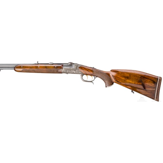A cased Karl Hauptmann bergstutzen with Zeiss scope