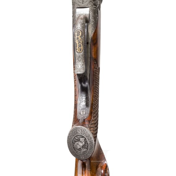 A cased Karl Hauptmann bergstutzen with Zeiss scope
