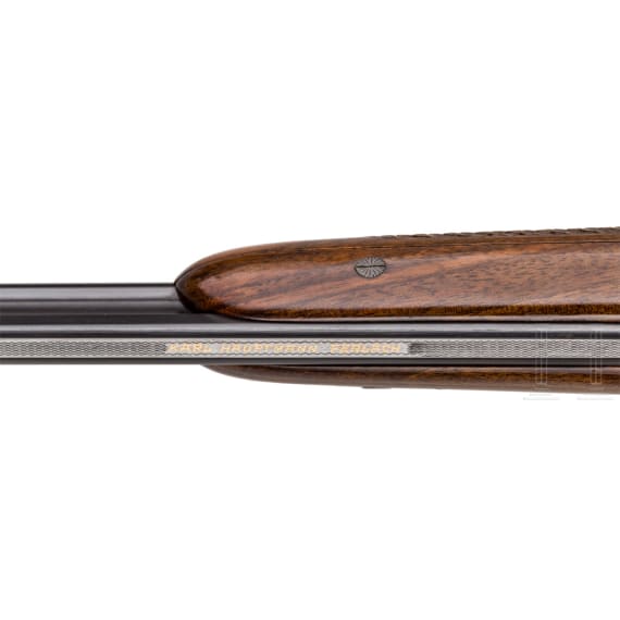 A cased Karl Hauptmann bergstutzen with Zeiss scope