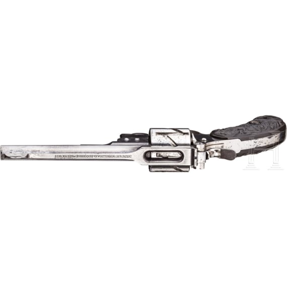 A nickel-plated Mauser Mod. 1878 ("zig-zag revolver")