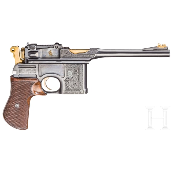 An engraved, part-gilt Mauser C 96 Commercial