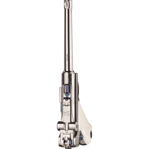 A cased Mauser Parabellum Marine with ivory grip panels