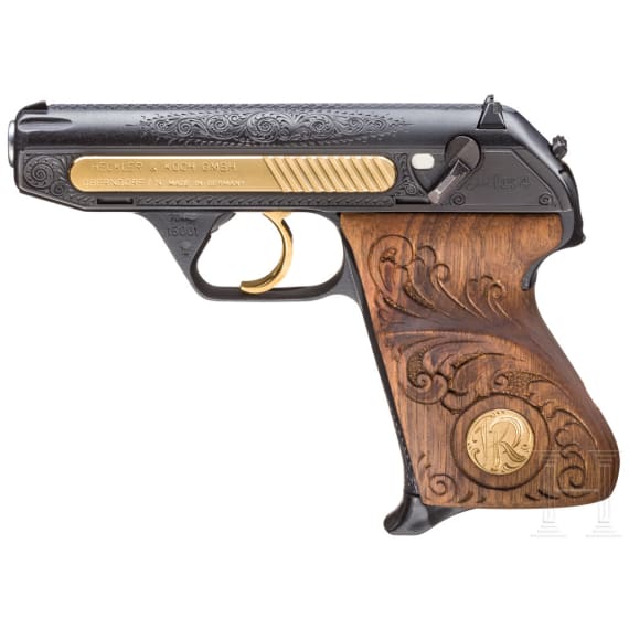 A cased Heckler & Koch Mod. HK 4, factory-engraved and part-gilt, with three interchangeable barrels
