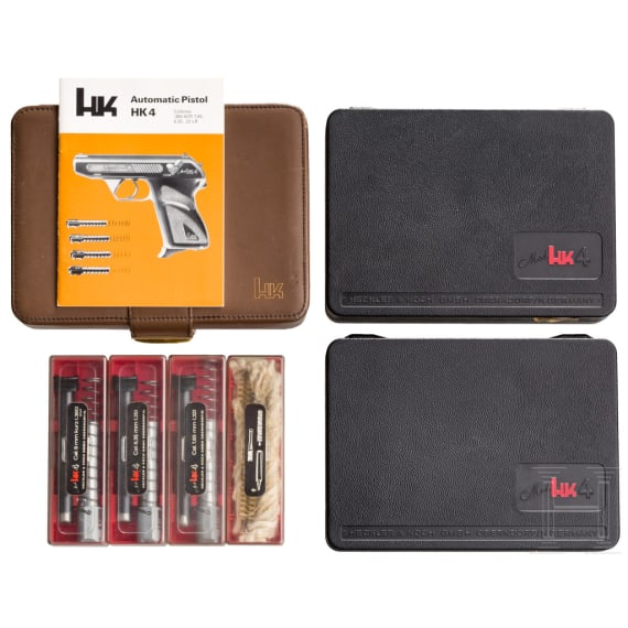 A cased Heckler & Koch Mod. HK 4, factory-engraved and part-gilt, with three interchangeable barrels