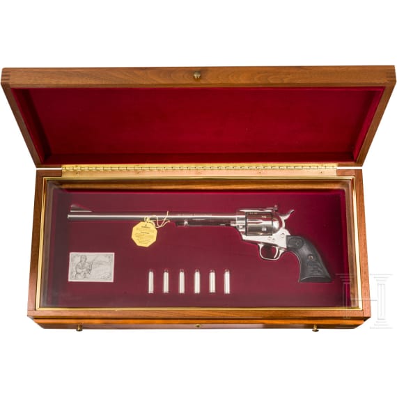 Colt New Frontier SAA "Ned Buntline Commemorative", im Schaukasten