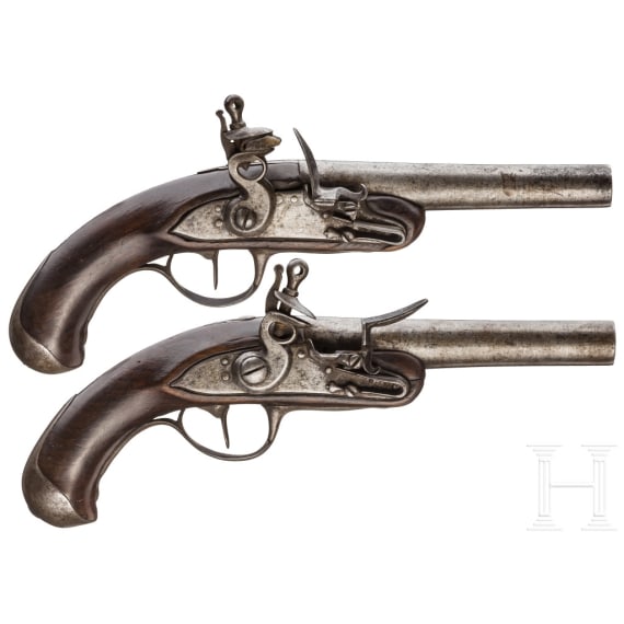 Ein Paar Steinschlosspistole der Marine (?), &auml;hnlich M 1822