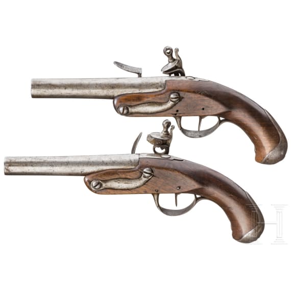 Ein Paar Steinschlosspistole der Marine (?), &auml;hnlich M 1822