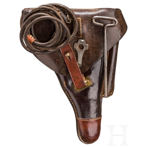 Pistole 08, Mauser, Code "42 - byf" (port. Typ 942), mit Tasche