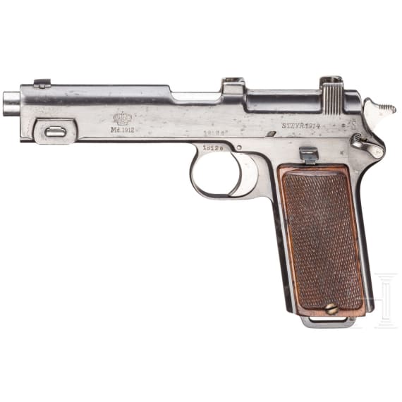 Steyr Mod. 1912, mit Tasche, rum&auml;nische Milit&auml;rausf&uuml;hrung