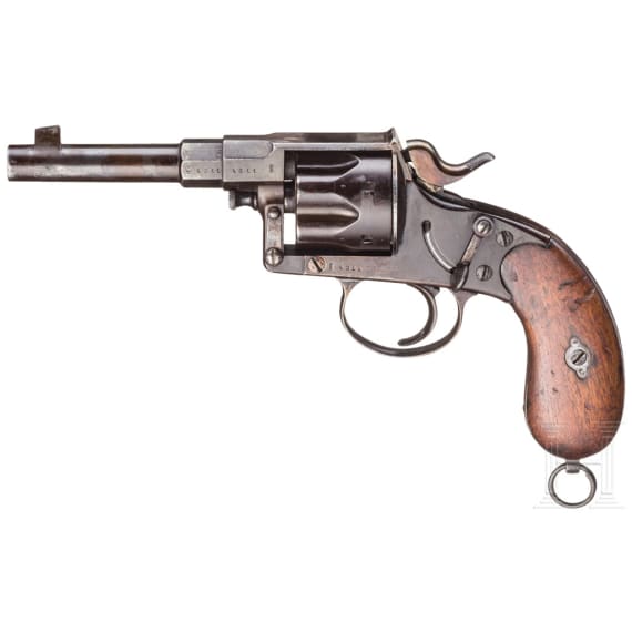 Reichsrevolver Mod. 1883, Erfurt, mit Tasche