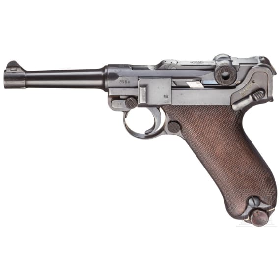 Pistole 08, DWM 1913, mit Tasche