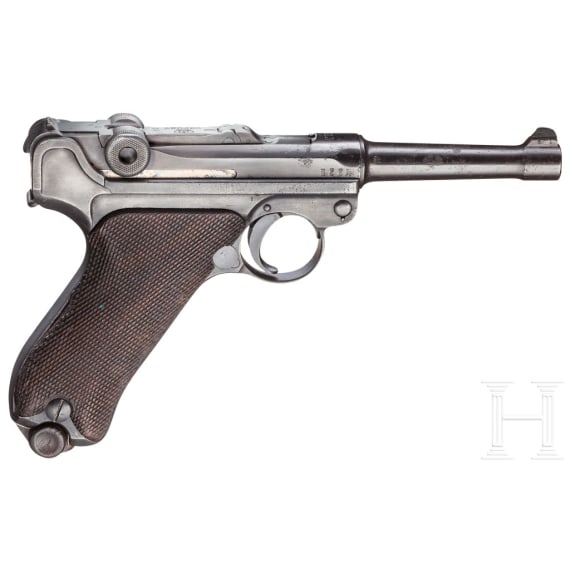 Pistole 08, Erfurt 1913, mit Tasche
