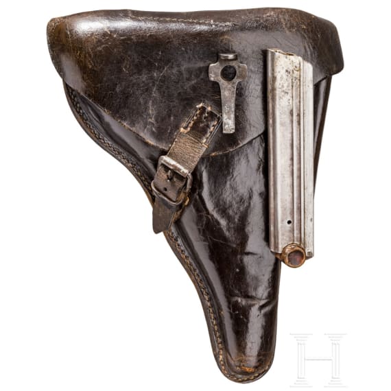 Pistole 08, Erfurt 1913, mit Tasche