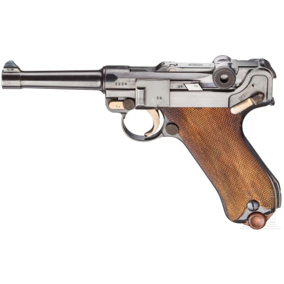 Pistole 08, DWM 1915, mit Tasche