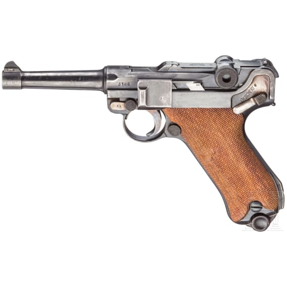Pistole 08, DWM 1916, mit Tasche