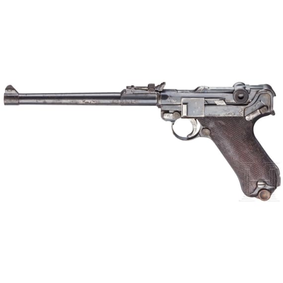 Lange Pistole 08, DWM 1917, mit Tasche